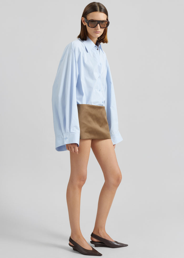 Tila Wide Sleeve Shirt - Light Blue