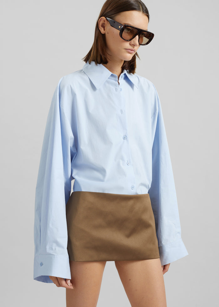 Tila Wide Sleeve Shirt - Light Blue