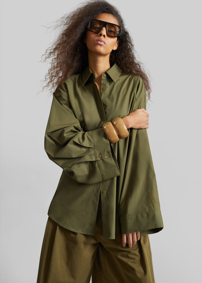 Tila Wide Sleeve Shirt - Olive
