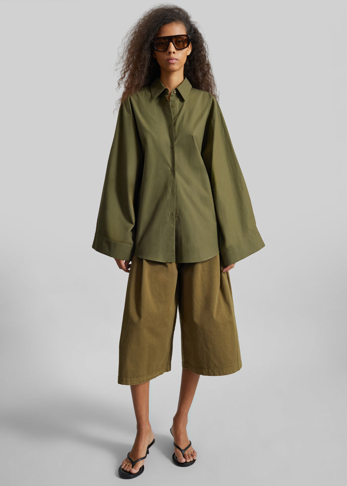 Tila Wide Sleeve Shirt - Olive