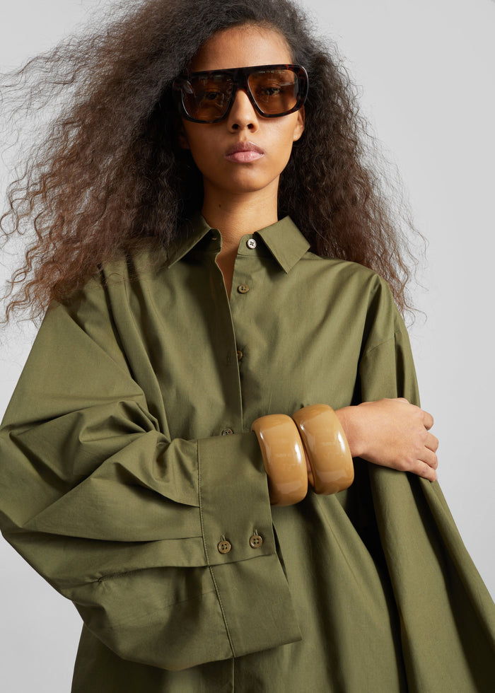 Tila Wide Sleeve Shirt - Olive