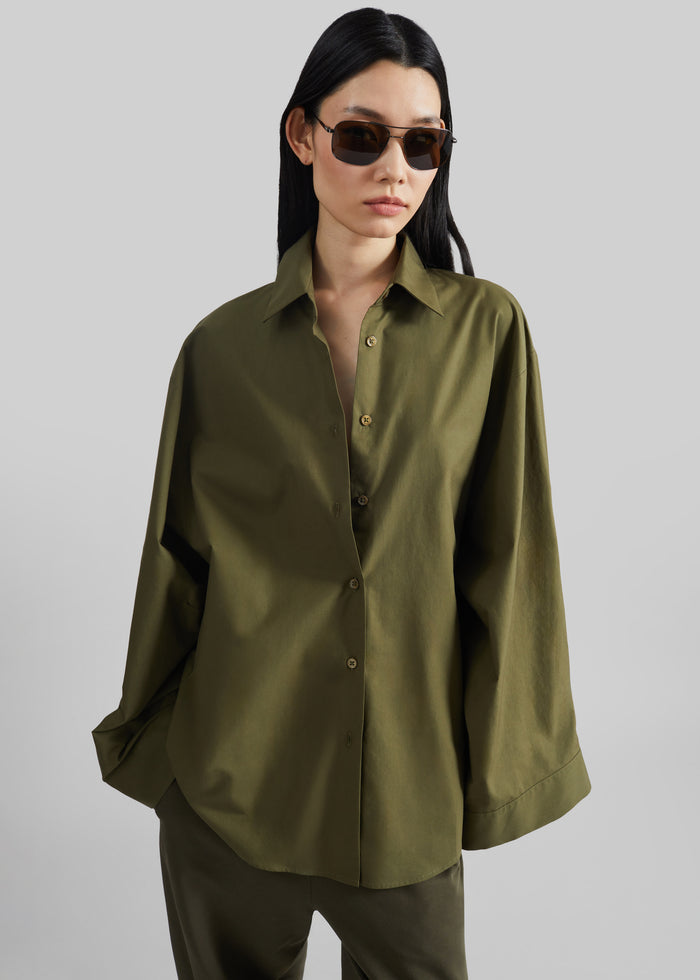 Tila Wide Sleeve Shirt - Olive