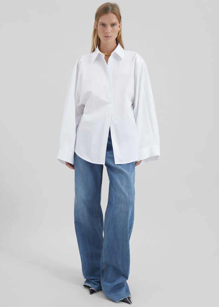 Tila Wide Sleeve Shirt - White