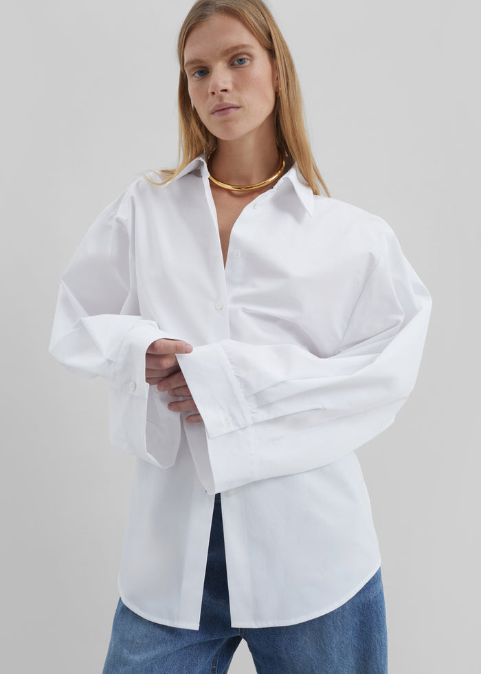 Tila Wide Sleeve Shirt - White