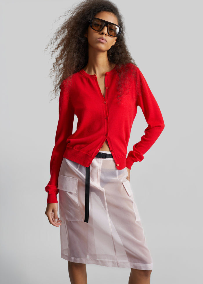 Tilly Sheer Utility Skirt - Faded Pink