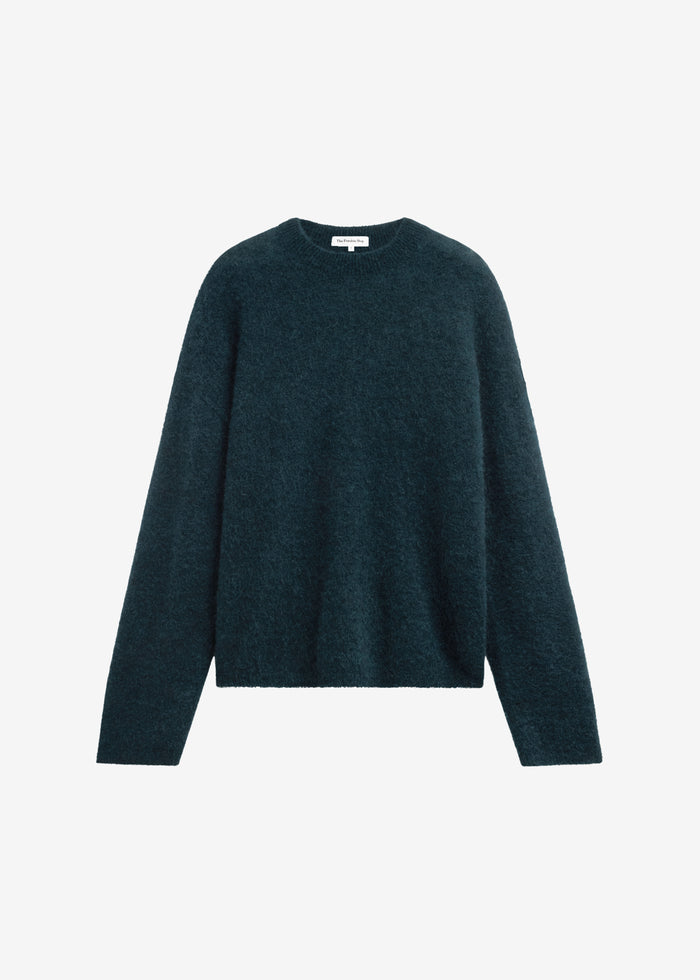 Timea Mohair Fuzzy Sweater - Bottle Green