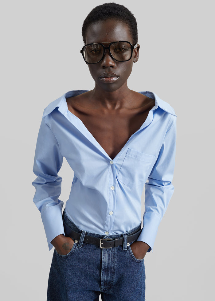 Tiona Fitted Shirt - Light Blue