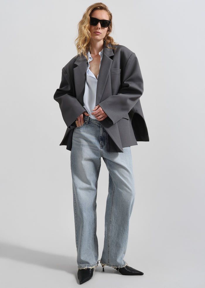 Tolmer Boxy Wrap Blazer - Storm Grey