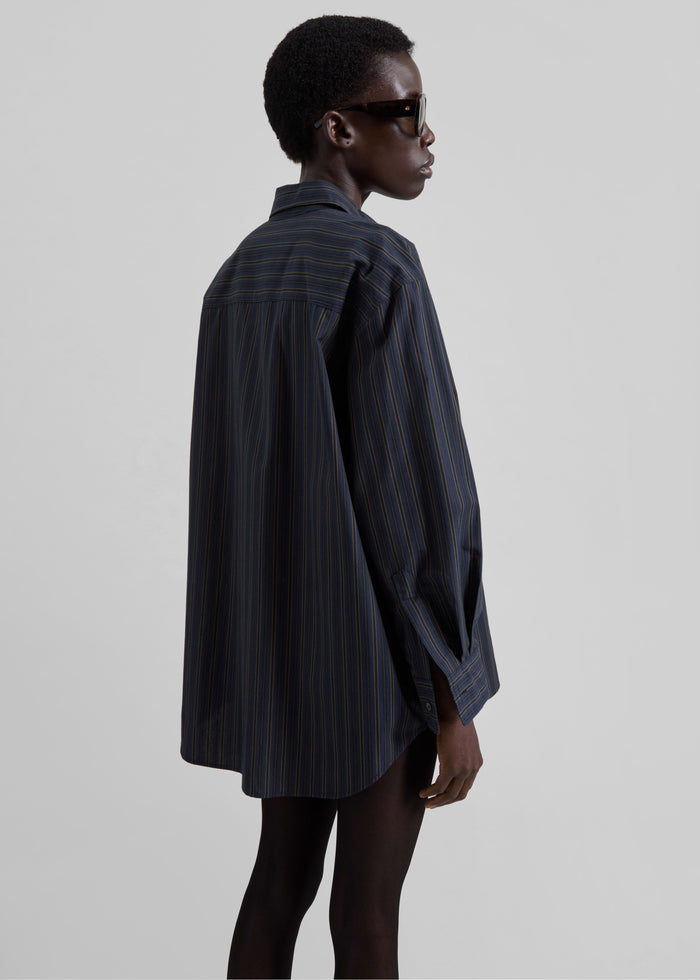 Toulon Shirt - Navy/Black Stripe