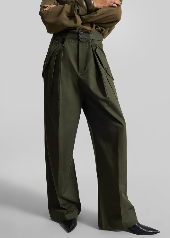 Tova Cargo Pants - Deep Green