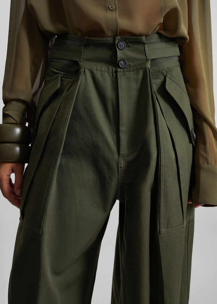 Tova Cargo Pants - Deep Green