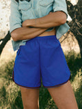 Dark Slate Blue track short in blue