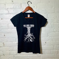 Tree T-Shirt - Black - Ladies V-Neck