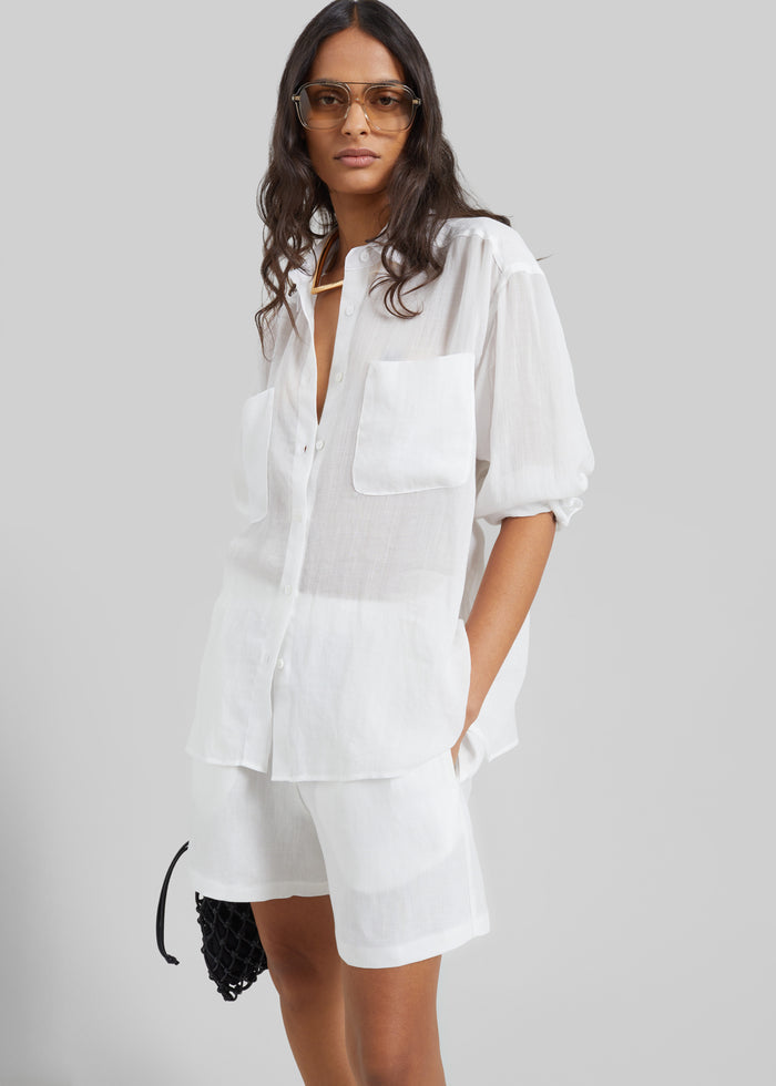 Trevas Sheer Shirt - White