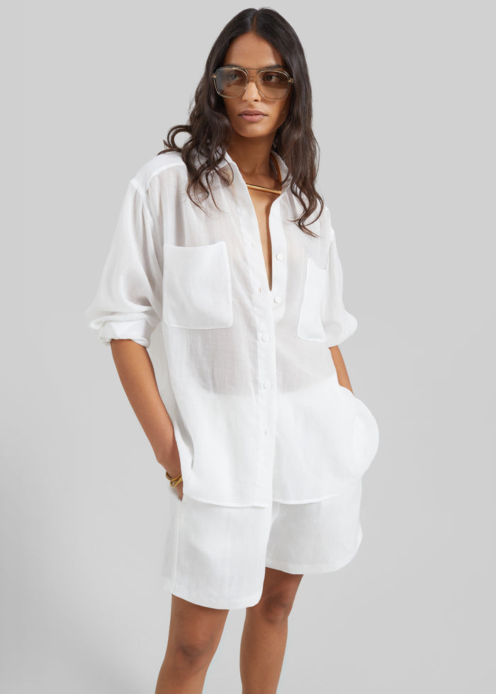 Trevas Sheer Shirt - White