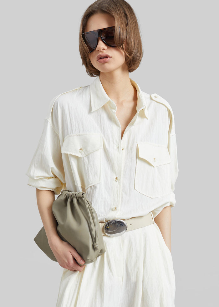 Trevi Textured Cargo Shirt - Cream