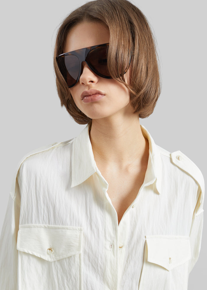 Trevi Textured Cargo Shirt - Cream
