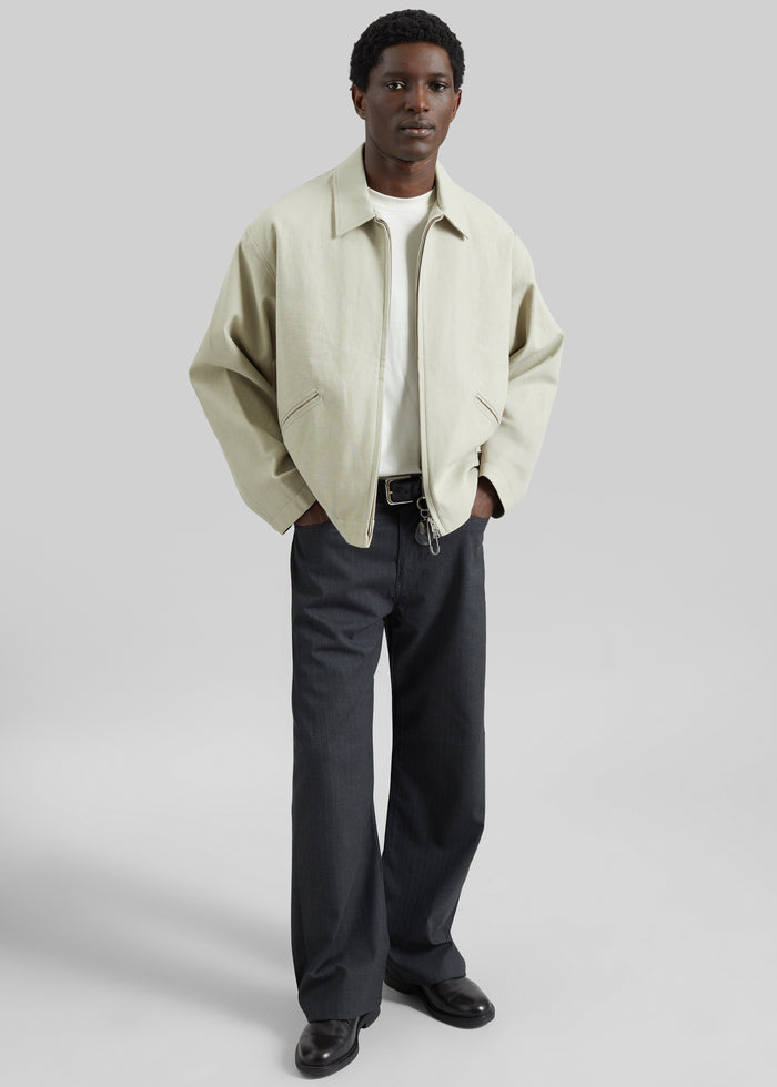 Trieste Straight Pants - Charcoal Pinstripe