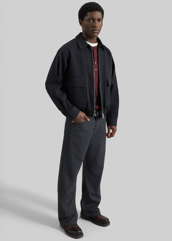 Trieste Straight Pants - Charcoal Pinstripe