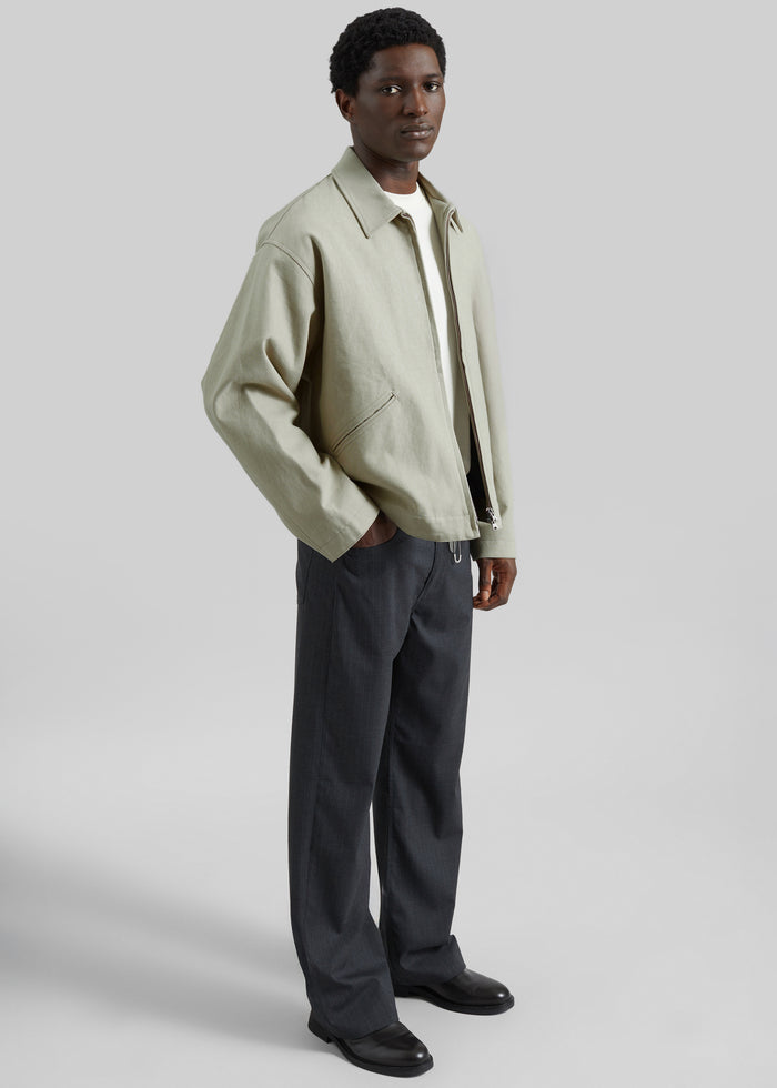 Trieste Straight Pants - Charcoal Pinstripe