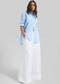 Trivio Poplin Wide Leg Pants - White