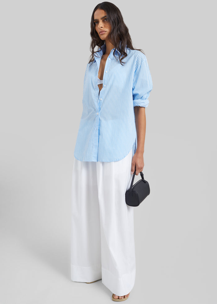 Trivio Poplin Wide Leg Pants - White