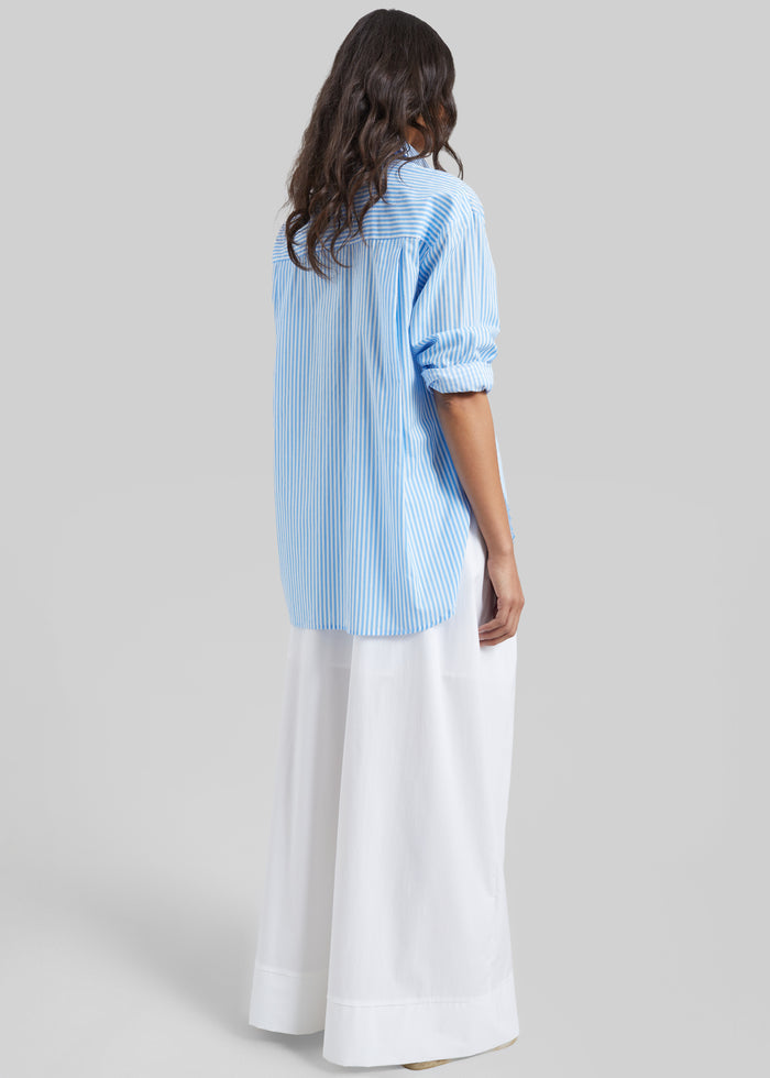 Trivio Poplin Wide Leg Pants - White