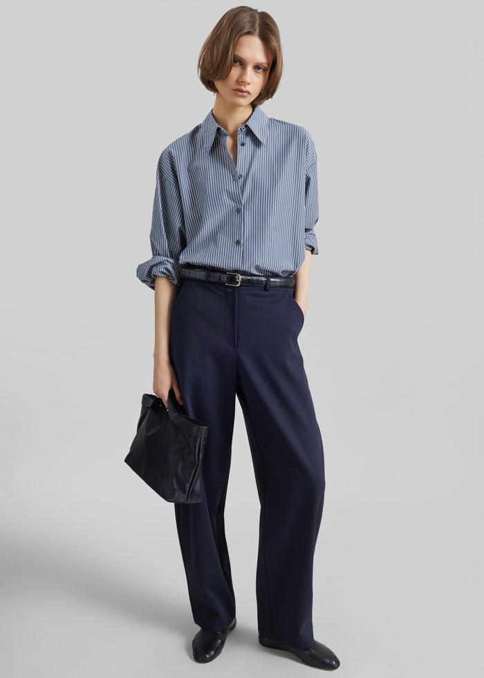 Trofa Curved Trousers - Navy