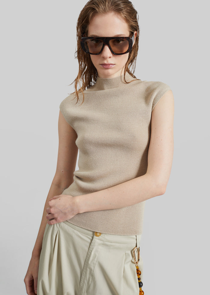 Troyes Knit Top - Beige