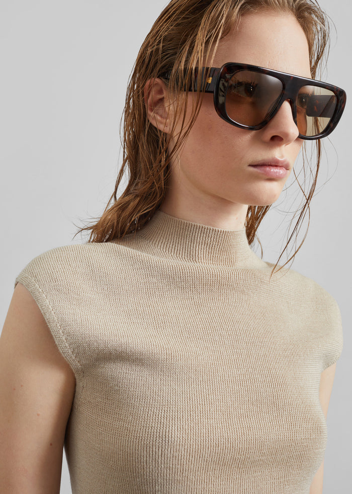 Troyes Knit Top - Beige