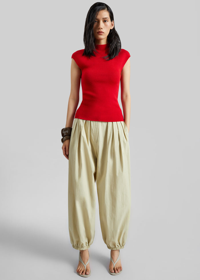 Troyes Knit Top - Red