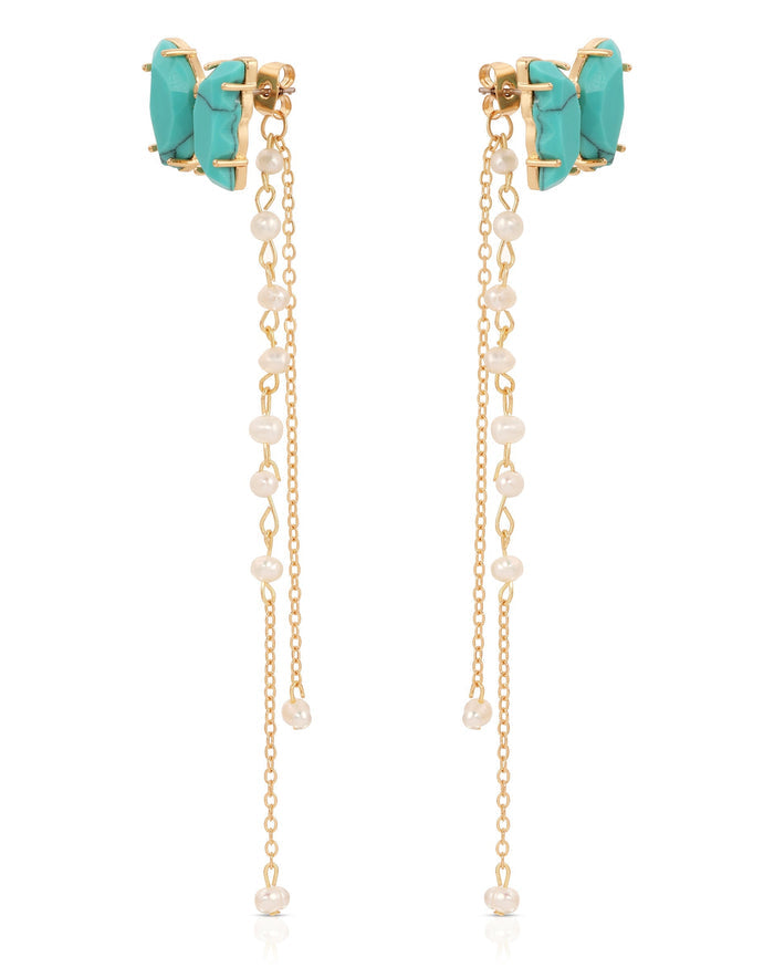 Turquoise Butterfly Dangle Earrings