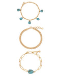 Turquoise Nugget Bracelet Set