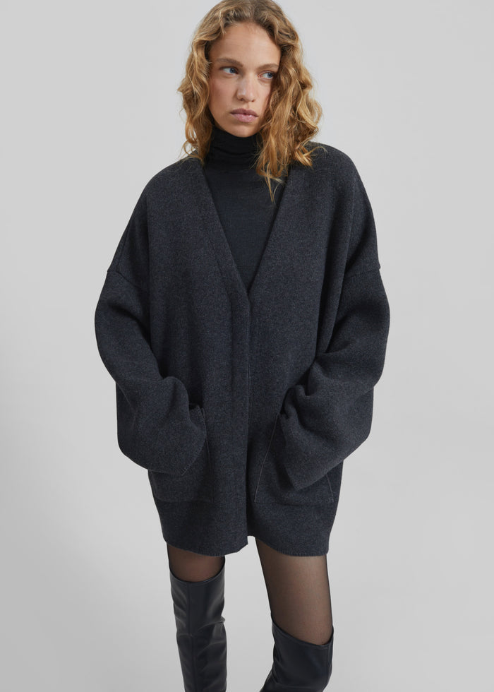 Tynset Oversized Cardigan - Charcoal
