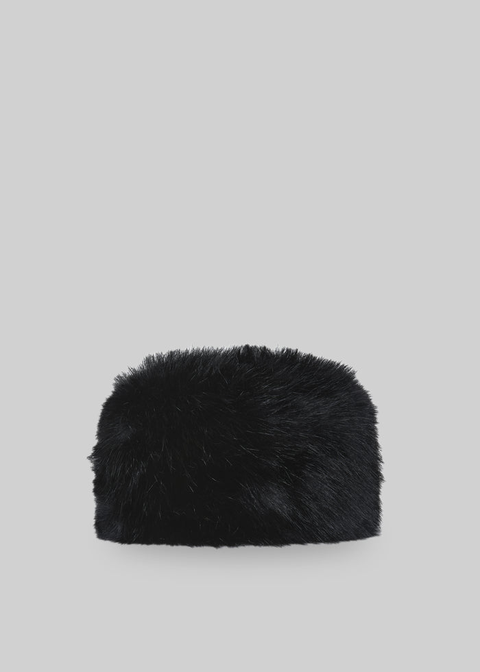 Umea Faux Fur Hat - Black