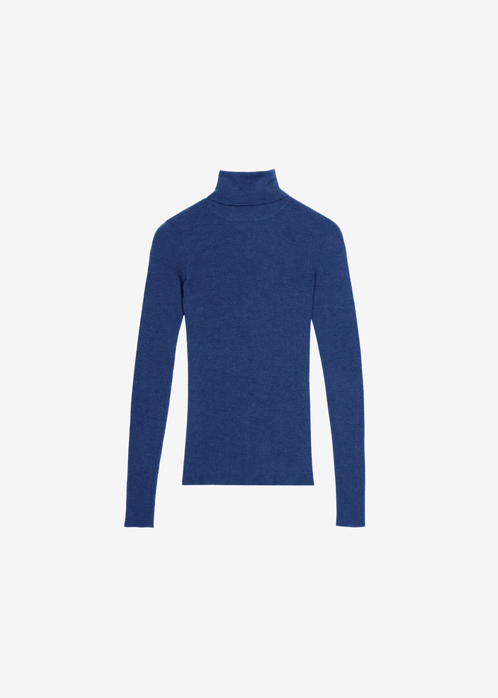 Utica Thin Turtleneck Sweater - Blue