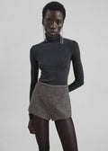 Utica Thin Turtleneck Sweater - Dark Grey Melange