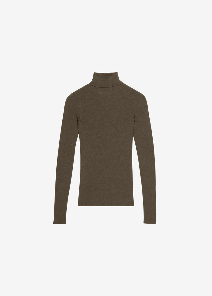 Utica Thin Turtleneck Sweater - Olive