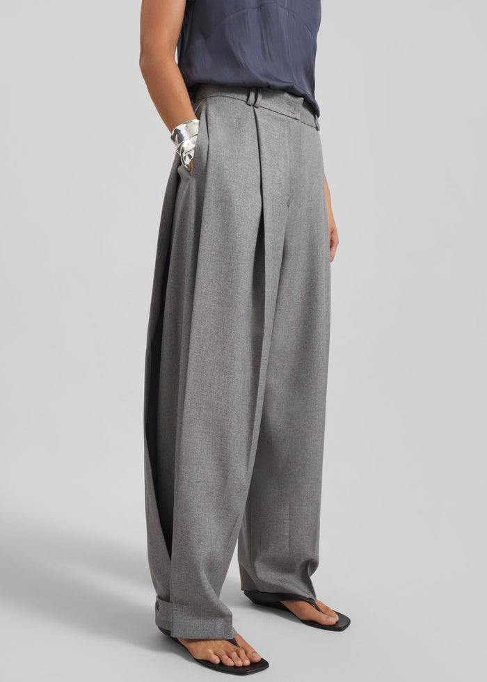 Vallsta Tailored Trousers - Grey Melange