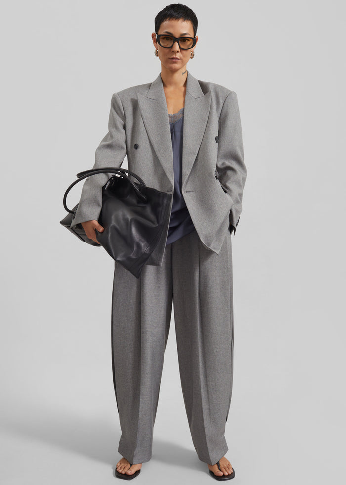 Vallsta Tailored Trousers - Grey Melange