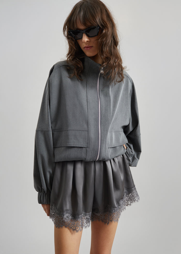 Veere Blouson Jacket - Grey