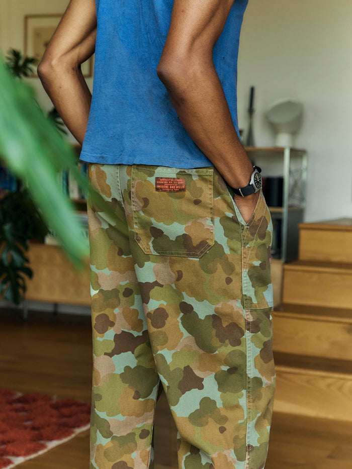 Dim Gray ventura chore pant in painted camo