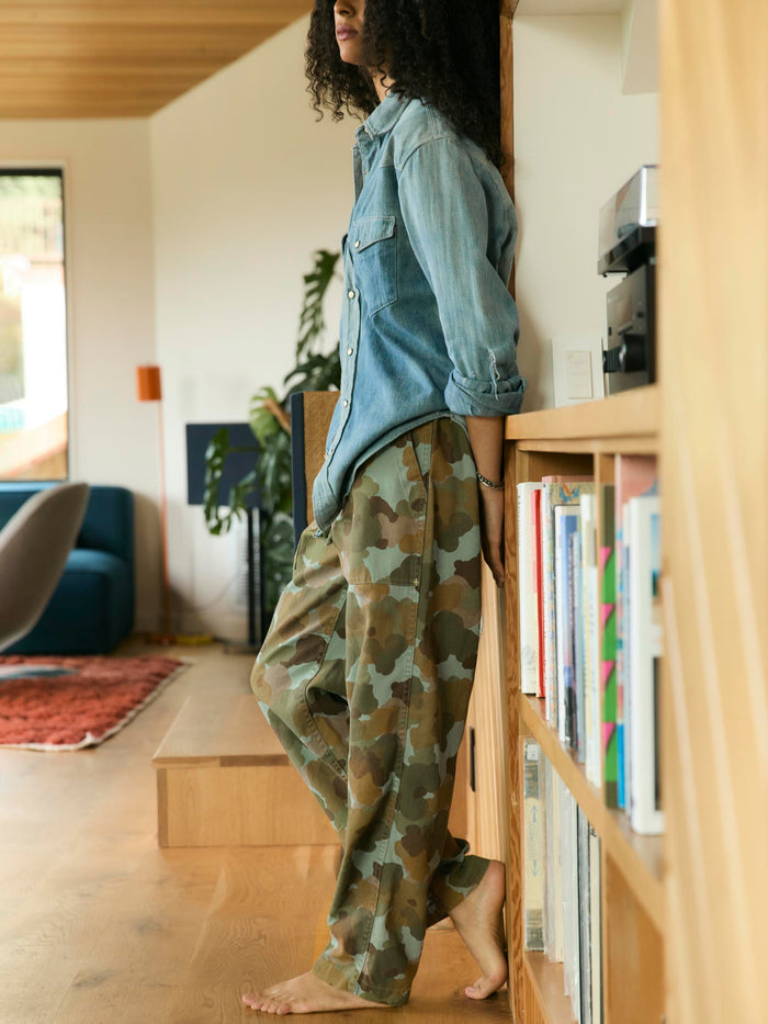 Light Goldenrod ventura chore pant in painted camo