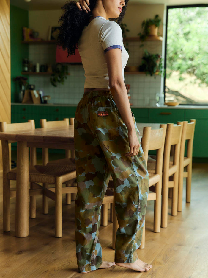 Black ventura chore pant in painted camo