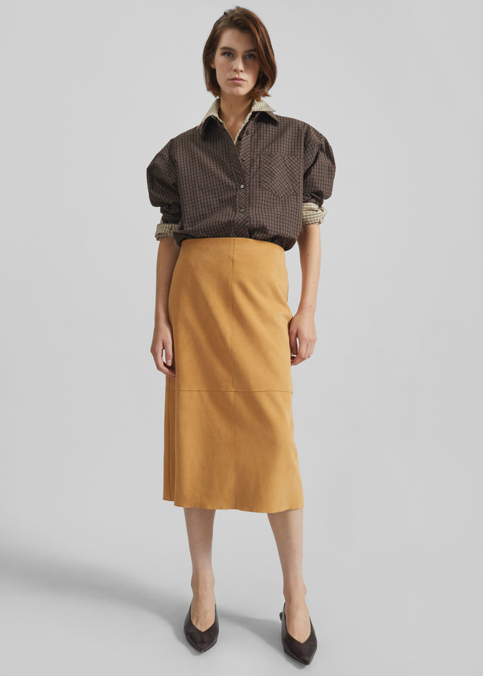 Vesta Cotton Shirt - Brown Plaid