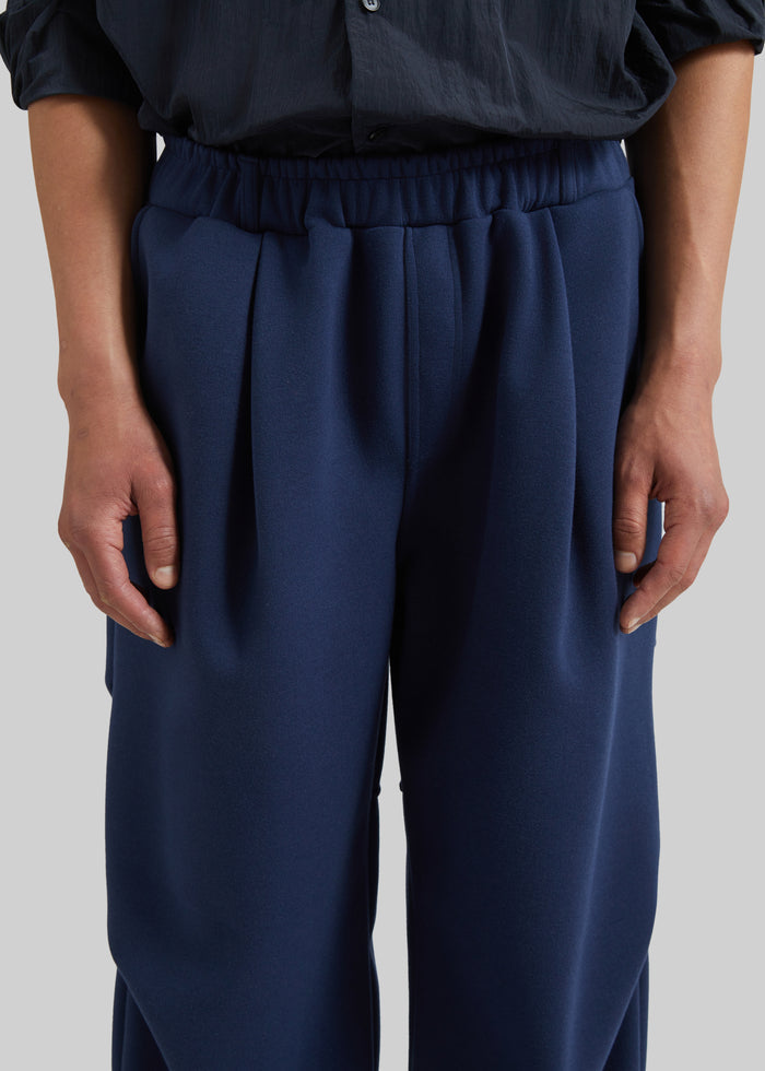 Vetigny Drawstring Pleated Sweatpants - Navy