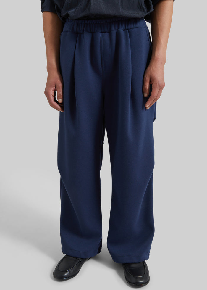 Vetigny Drawstring Pleated Sweatpants - Navy