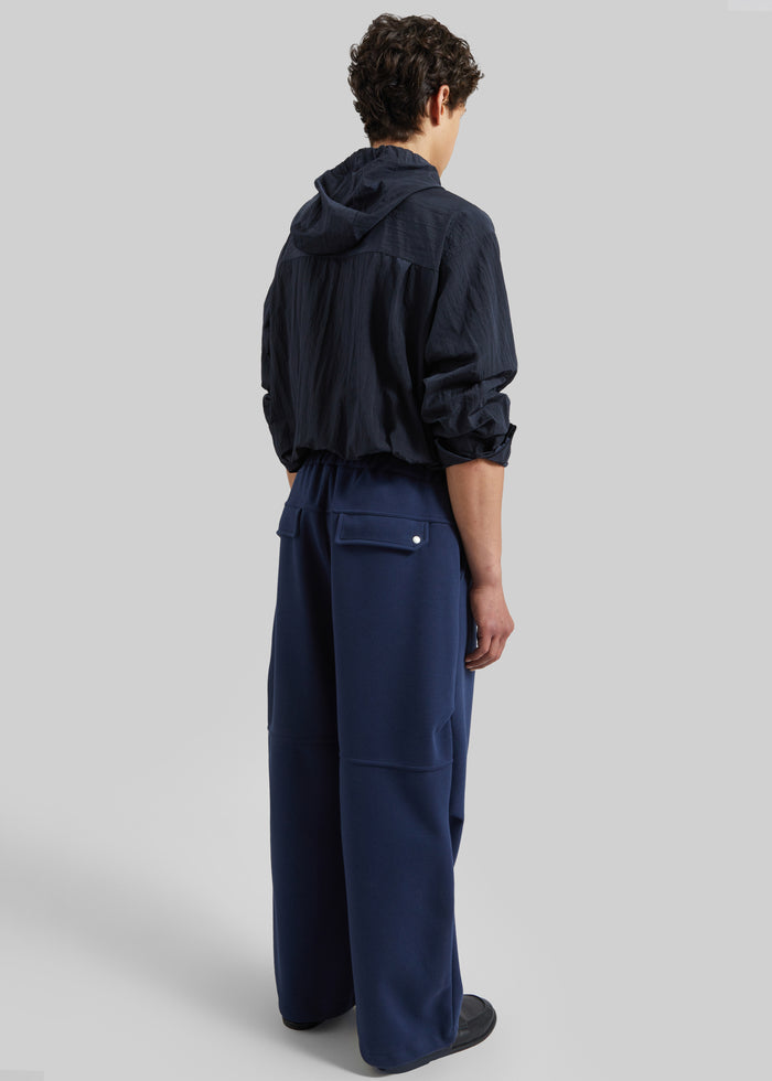 Vetigny Drawstring Pleated Sweatpants - Navy