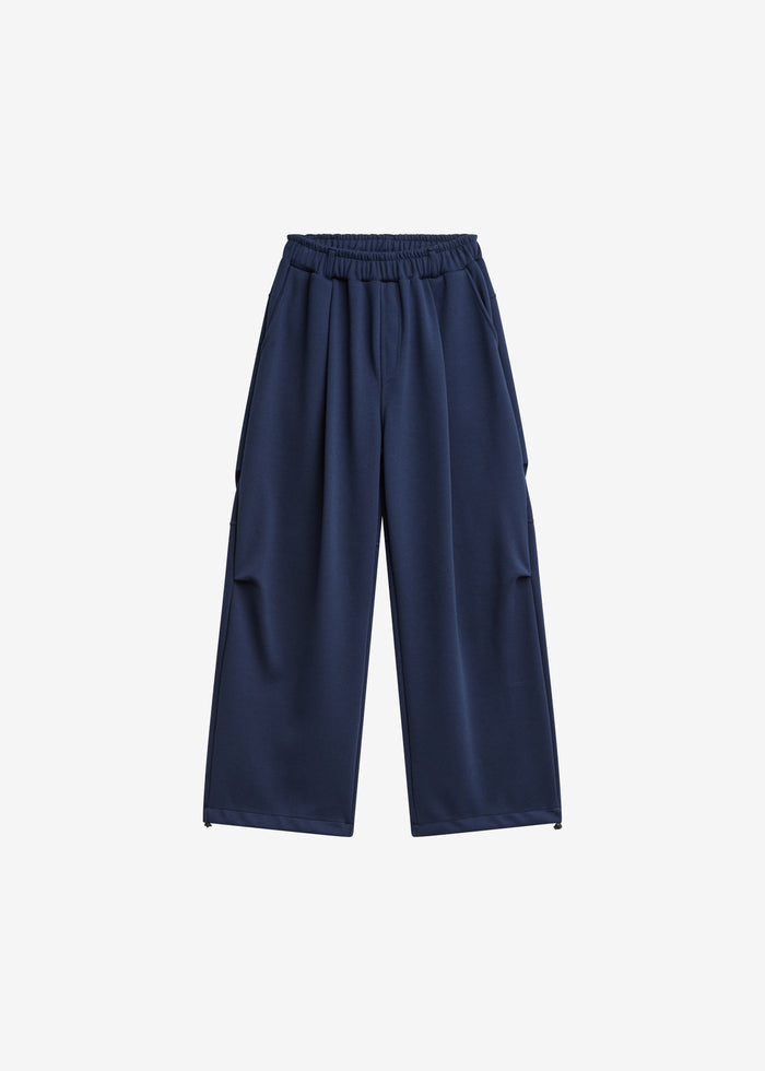 Vetigny Drawstring Pleated Sweatpants - Navy