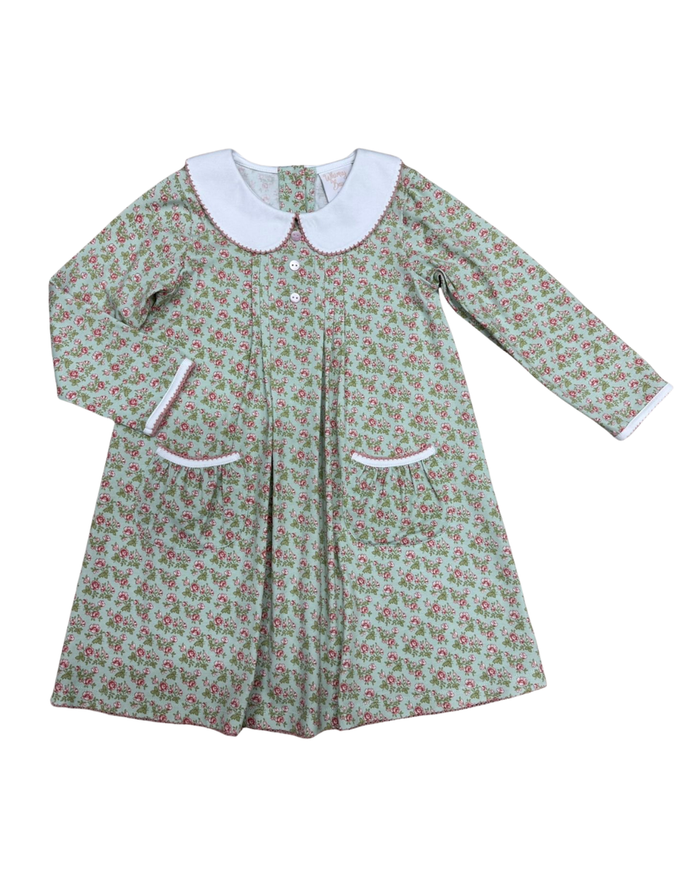 vintage floral pleat dress